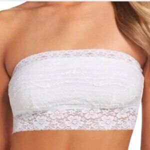 Intimately Free People White Lace Strapless Bandeau Bra Size S